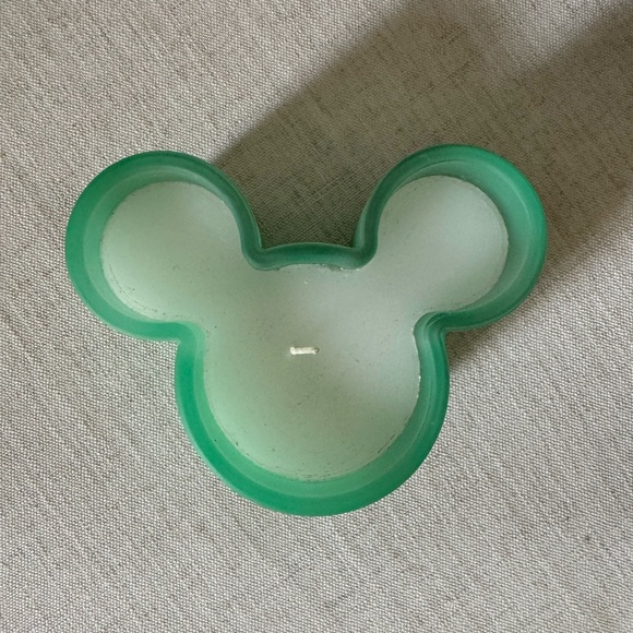 Vintage Disney Mickey Mouse Frosted Glass Candle - Picture 3 of 5